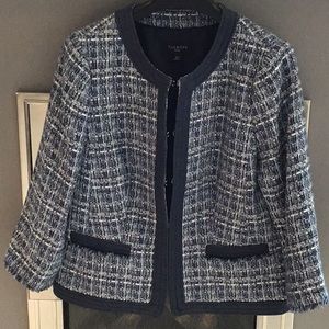 Talbots 3/4 Sleeve Tweed Blazer
